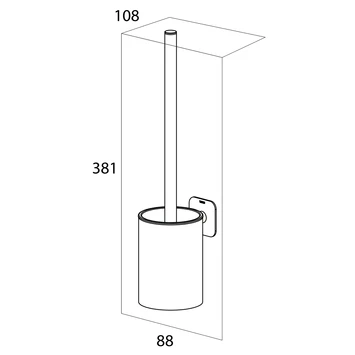 Tiger Toiletborstelhouder Colar Hangend RVS - Afbeelding 9