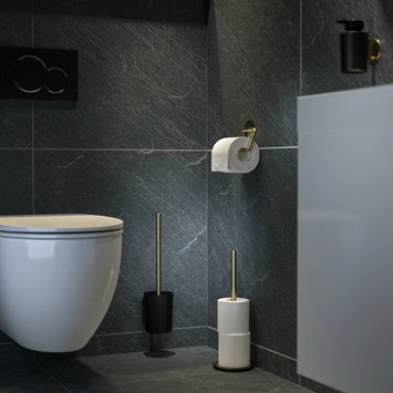 Tiger Tune Toiletborstelhouder Geborsteld Messing/mat Zwart - Afbeelding 8