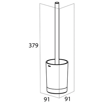 TIGER WC-BORSTELHOUDER TUNE VRIJSTAAND MESSING ZWART - Afbeelding 3