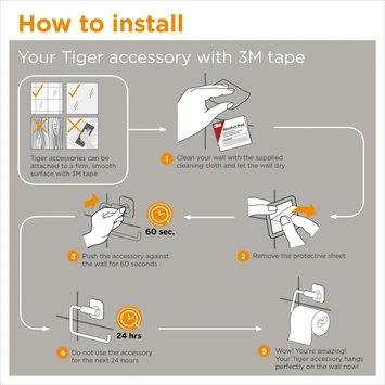Tiger Tune Toiletrolhouder Met Klep Geborsteld RVS/mat Zwart - Afbeelding 11