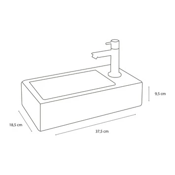 Differnz Fonteinset Helios Wit 36x18x8 Cm - Afbeelding 2
