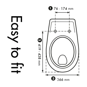 Cedo Pastel Wood Wc Bril Softclose Duroplast - Afbeelding 3