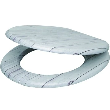 Handson WC Bril Antero Steigerhout Print MDF Met Softclose - Afbeelding 2