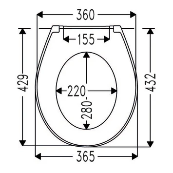 Cedo Mojave Beach Wc Bril Zwart Softclose Duroplast - Afbeelding 3
