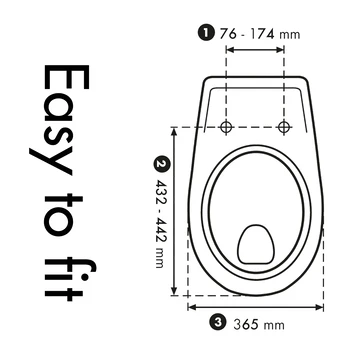 Cedo Mojave Beach Wc Bril Zwart Softclose Duroplast - Afbeelding 4