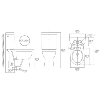 Van Marcke X-joy WC Pack Zonder Spoelrand Met Vloeraansluiting - Afbeelding 2