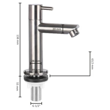 Differnz Fonteinkraan Recht RVS - Afbeelding 4