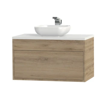 Tiger Helsinki Badkamermeubel 80 Cm Chalet Eiken Met Waskom - Afbeelding 3