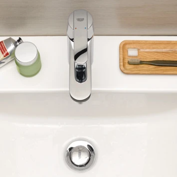 Grohe Wastafelkraan Get Met Hendel En Waste Chroom - Afbeelding 3