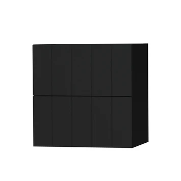 Tiger Maryport Badkamermeubelset 60 Cm Mat Zwart Met Wit Glanzende Polybeton Wastafel En Matzwarte Grepen - Afbeelding 6