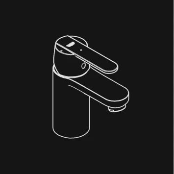 GROHE Wastafelkraan Get S-size Met Hendel En Afvoerplug Chroom - Afbeelding 2