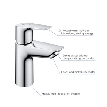Grohe Wastafelkraan Start Edge S-size QuickFix Chroom - Afbeelding 9