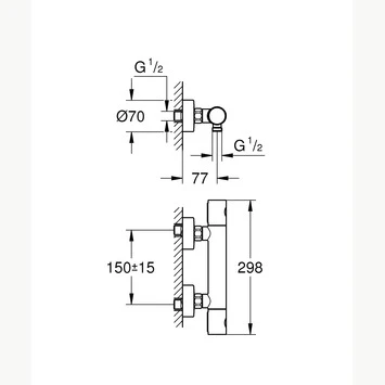 GROHE Thermostatische Douchekraan Grohtherm 1000 Colours Essence New RVS - Afbeelding 2
