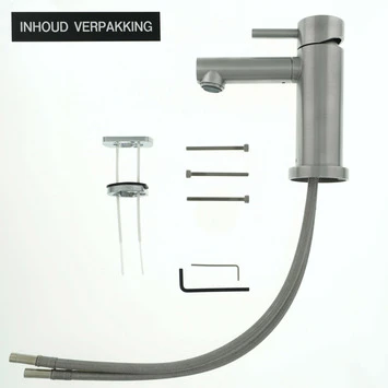 Tiger Wastafelkraan Boston Met Hendel RVS - Afbeelding 6