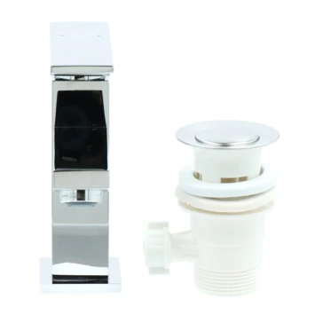 Aqualino Wastafelkraan Panaro Met Hendel En Waste Chroom - Afbeelding 9