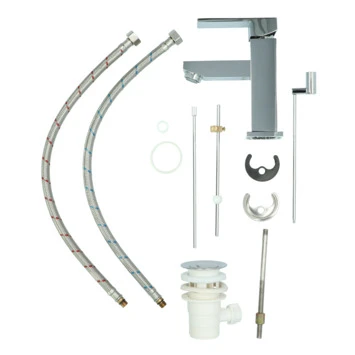 Aqualino Wastafelkraan Panaro Met Hendel En Waste Chroom - Afbeelding 12