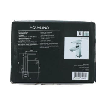 Aqualino Wastafelkraan Panaro Met Hendel En Waste Chroom - Afbeelding 14