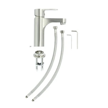 Atlantic Wastafelkraan Parker Met Hendel RVS - Afbeelding 11