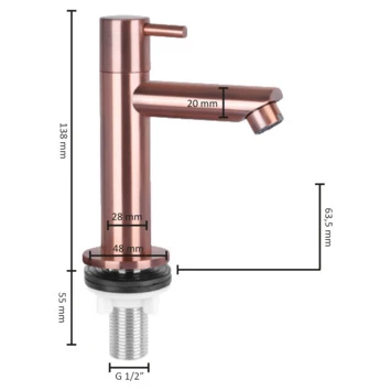 Differnz Fonteinkraan Recht Koper - Afbeelding 4
