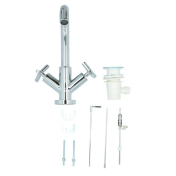 Absolut Wastafelkraan Post 2-knops Chroom - Afbeelding 12