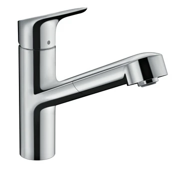 Hansgrohe Keukenkraan Focus M43 Met Hendel En Uittrekbare Sproeikop Chroom 150