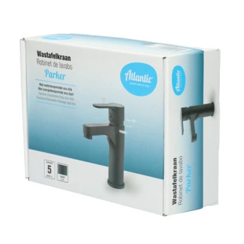 Atlantic Wastafelkraan Parker Met Hendel Zwart - Afbeelding 12