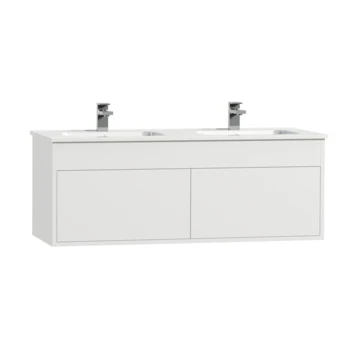 Tiger Helsinki Badkamermeubel 120 Cm Hoogglans Wit Met Wastafel Keramiek Hoogglans Wit