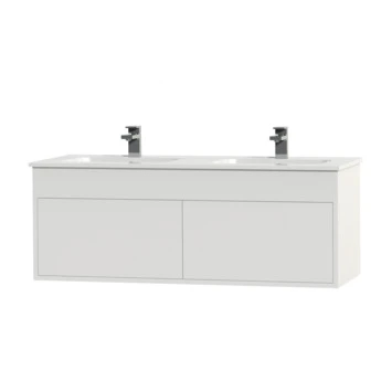 Tiger Helsinki Badkamermeubel 120 Cm Hoogglans Wit Met Wastafel Keramiek Hoogglans Wit - Afbeelding 3