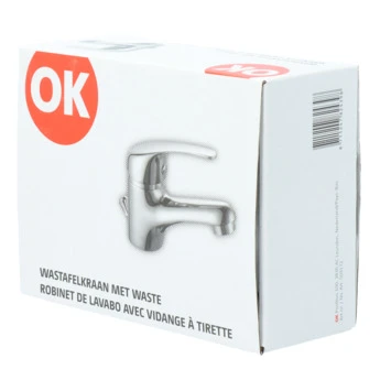 OK Wastafelkraan Met Hendel En Waste Chroom - Afbeelding 12