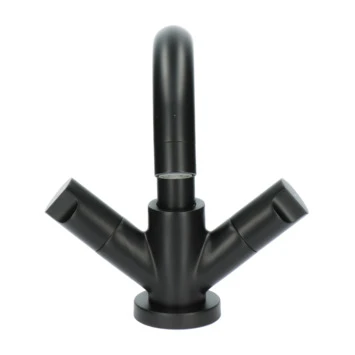 Aqualino Wastafelkraan Fortore 2-knops Met Waste Zwart - Afbeelding 8