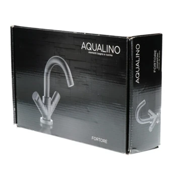 Aqualino Wastafelkraan Fortore 2-knops Met Waste Zwart - Afbeelding 13