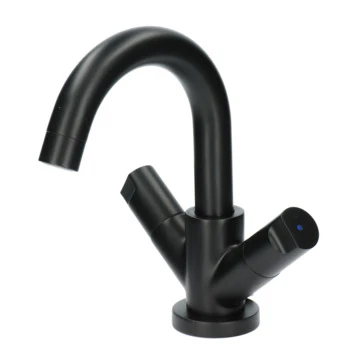 Aqualino Wastafelkraan Fortore 2-knops Met Waste Zwart - Afbeelding 15
