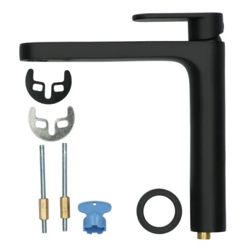 Absolut Wastafelkraan Iode Medium Met Hendel En Waste Zwart - Afbeelding 9