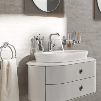 GROHE Wastafelkraan Essence M-size Met Hendel En Waste Chroom - Afbeelding 4