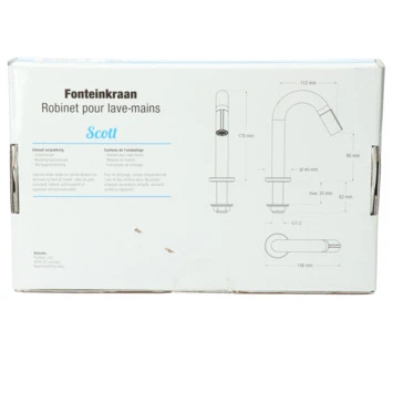 Atlantic Fonteinkraan Scott Met Draaiknop Zwart - Afbeelding 11