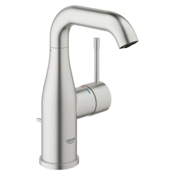 GROHE Wastafelkraan Essence M-size Met Hendel En Waste Supersteel