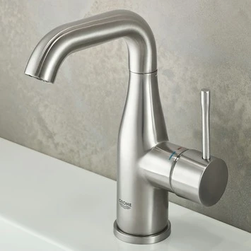 GROHE Wastafelkraan Essence M-size Met Hendel En Waste Supersteel - Afbeelding 2