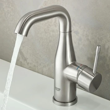 GROHE Wastafelkraan Essence M-size Met Hendel En Waste Supersteel - Afbeelding 3
