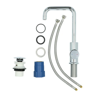 Absolut Wastafelkraan Haiti Met Hendel En Pop-up Afvoerplug Chroom - Afbeelding 11