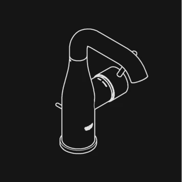 GROHE Wastafelkraan Essence M-size Met Hendel En Waste Cool Sunrise - Afbeelding 2