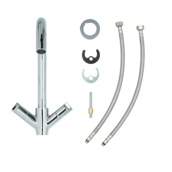 Aqualino Keukenkraan Fortore 2-knops Chroom - Afbeelding 9