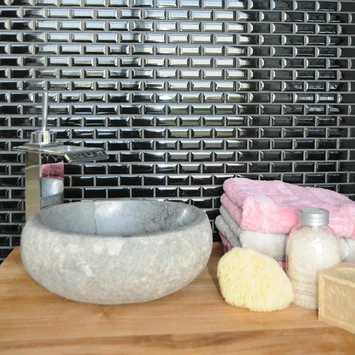 Mozaïektegel Mini Metro Zwart 32,2x29,8 Cm 4 Stuks - Afbeelding 2