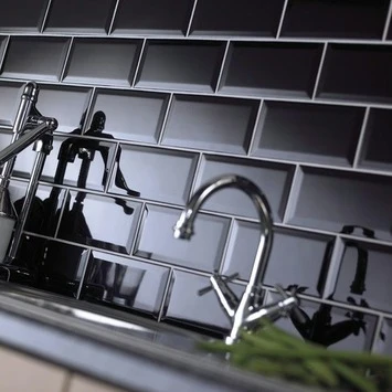 Wandtegel Metro Zwart 10x20 Cm 0,96 M² - Afbeelding 2