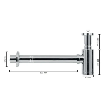 Differnz Sifon Chroom - Afbeelding 2