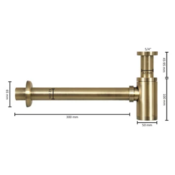 Differnz Sifon Mat Goud - Afbeelding 2