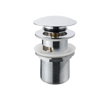 Sanivesk Afvoerplug Click Rond Chroom Met Overloop