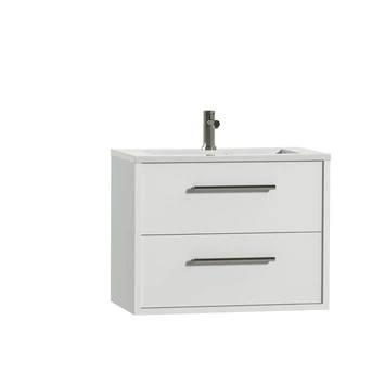 Tiger Badkamermeubel Boston 80cm Hoogglans Wit Met RVS Grepen - Afbeelding 2