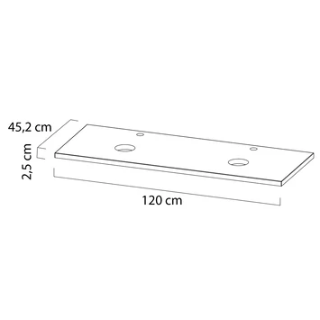 Tiger Maryport Badkamermeubelset 120 Cm Mat Zwart Met Licht Eiken Houten Wasblad, Keramische Opzetkommen En Matzwarte Grepen - Afbeelding 2