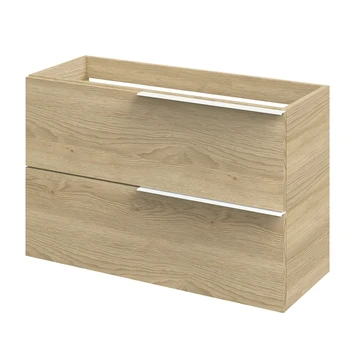 Tiger Badmeubelset Pocket 100 Cm Met 2 Lades Naturel Eik Incl. Looppoten - Afbeelding 7