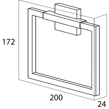 Tiger Zenna Handdoekring Chroom/wenge - Afbeelding 5